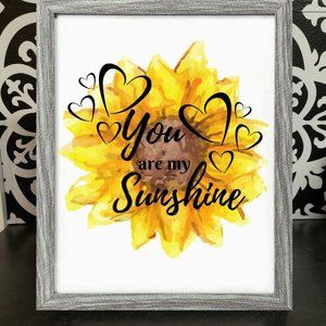 8x10 framed You Are My Sunshine print